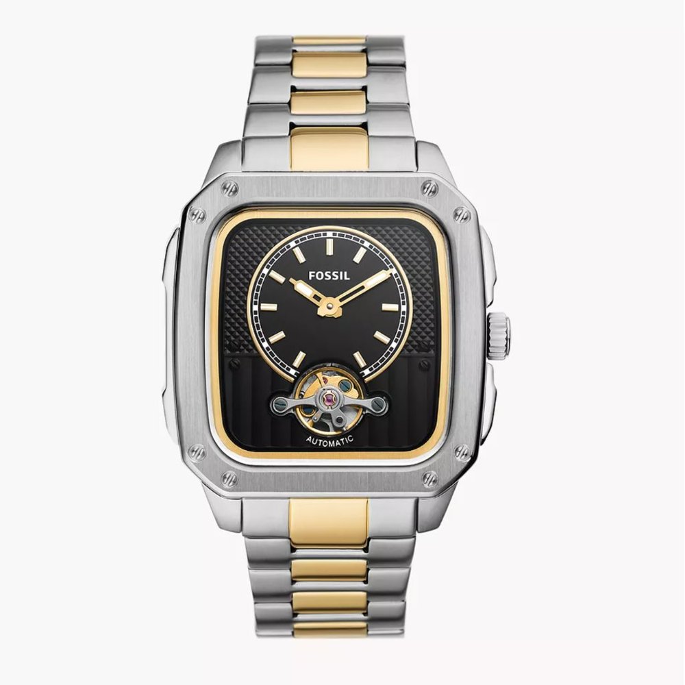 NEW! Fossil Two Tone Steel 42mm Watch!